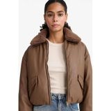 Defacto Regular Fıt Polo Yaka Suni Deri Mont F2813AX25WN Kahve