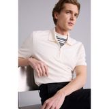 DeFacto Regular Fit Polo Yaka Tişört Ekru, XL-XXL, G5919AX26SM, Ekru-ER137, Erkek