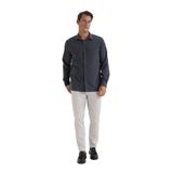 DeFacto Regular Fit Polo Yaka Uzun Kollu Gömlek, L, D8713AX25SP, Antrasit-AR15, Erkek