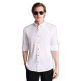 DeFacto Regular Fit Polo Yaka Uzun Kollu Gömlek, M, H4612AX26SP, Beyaz, Erkek