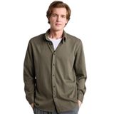DeFacto Regular Fit Polo Yaka Uzun Kollu Haki Gömlek, S, H4612AX26SP, Haki-KH527, Erkek