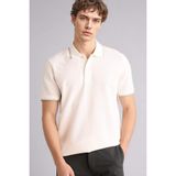 DeFacto Regular Fit Polo Yaka Waffle Kısa Kollu Polo Tişört, XXL, D7932AX26SP, Beyaz, Erkek