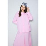 DeFacto Regular Fit Poplin Uzun Kollu Açık Pembe Tunik H6713AX26SM - Pembe-PN105