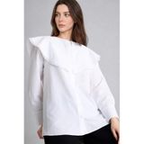 DeFacto Regular Fıt Poplin Uzun Kollu Ekru Tunik H7641AX26SM