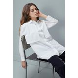 DeFacto Regular Fit Poplin Uzun Kollu Tunik Beyaz, L, G9243AX26SP, Beyaz-WT32, Kadın