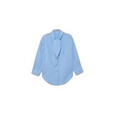 DeFacto Regular Fit Poplin Uzun Kollu Tunik, L, G8431AX26SP, Mavi-BE303, Kadın