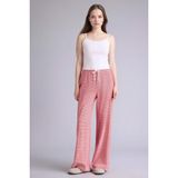 DeFacto Regular Fit Ribana Pijama Altı, L, G9011AX26SP, Kırmızı-RD346, kadın