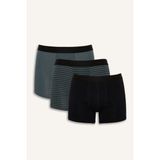 DeFacto Regular Fit Şal Desenli 3'lü Boxer G9370AX26SP - Gri-GR261 - 2XL