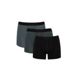 DeFacto Regular Fit Şal Desenli 3'lü Boxer, M, G9370AX26SP, Gri-GR261, erkek