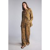 DeFacto Regular Fit Şal Desenli Viskon Plaj Pantolonu C3159AX26SP - Kahve-BN584 - M