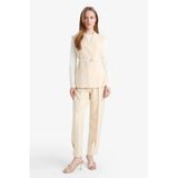 DeFacto Regular Fit Saten Pantolon Bej, 36, F8736AX25AU, Bej-BG417, Kadın