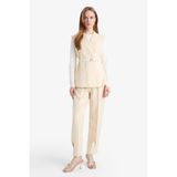 DeFacto Regular Fit Saten Pantolon Bej, 40, F8736AX25AU, Bej-BG417, Kadın