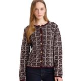 DeFacto Regular Fit Triko Hırka Bordo, S, G7632AX26SP, Bordo-BR100, Kadın