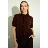 DeFacto Regular Fit Triko Hırka Kahve, M, G8632AX26SP, Kahve-BN220, Kadın