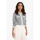Defacto Regular Fit Triko Hırka, L, C1482AX25AU, Gri, Kadın