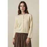 DeFacto Regular Fit Triko Hırka, L, G9176AX26SP, Sarı-YL252, Kadın