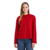 DeFacto Regular Fit Triko Hırka, XL, G8578AX26SP, Kırmızı-RD227, Kadın