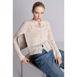 DeFacto Regular Fit Triko Hırka, XL, H2164AX26SP, Ekru-ER105, Kadın