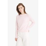 DeFacto Regular Fit Triko Kazak, XXL, D8678AX25WN, Pembe, Kadın
