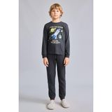 DeFacto Regular Fit Uzay Baskılı 2'li Pijama Takımı Erkek Çocuk