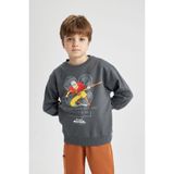 DeFacto Regular Fit Uzun Kollu Erkek Çocuk Avatar the Last Airbender Kapüşonlu Pamuklu Sweatshirt B2216A823WN