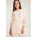 DeFacto Regular Fit Uzun Kollu Kuşaklı Kimono F0986AX25SMBG677