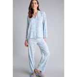 DeFacto Regular Fit Uzun Kollu Pijama Takımı, S, F9824AX26SP, Mavi-BE772, kadın