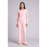DeFacto Regular Fit Uzun Kollu Pijama Takımı, S, H0722AX26SP, Pembe-PN149, kadın