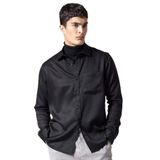 DeFacto Regular Fit Uzun Kollu Siyah Gömlek, L, B8951AX23WN, Siyah-BK81, Erkek