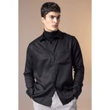 DeFacto Regular Fit Uzun Kollu Siyah Gömlek, S, B8951AX23WN, Siyah-BK81, Erkek