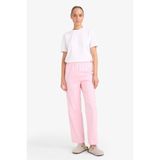 DeFacto Regular Fit Uzun Poplin Pijama Altı, L, F9835AX25AU, Pembe-PN186, kadın