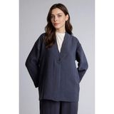 DeFacto Regular Fit V Yaka Modal Kimono H0673AX26SP - Lacivert-NV42