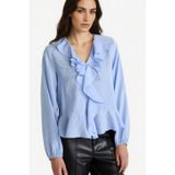 Defacto Regular Fit V Yaka Modal Volanlı Uzun Kollu Bluz G1971ax25wnbe305 Mavi