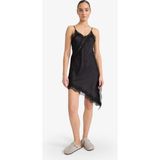 DeFacto Regular Fit V Yaka Saten Askılı Gecelik G6076AX25WN - Siyah-BK27 - M