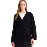 DeFacto Regular Fit V Yaka Triko Hırka, XL, G3747AX25WN, Siyah-BK81, Kadın