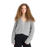 DeFacto Regular Fit V Yaka Triko Hırka, XL, U2052AZ25WN, Gri-GR76, Kadın