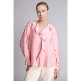 DeFacto Regular Fit V Yaka Uzun Kollu Bluz H5935AX26SP - Pembe-PN111 - XL
