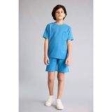 DeFacto Regular Fit Waffle 2'li Pijama Takımı Erkek Çocuk D9993A826SM - Mavi-BE278 - 5 - 6 Yaş