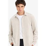 DeFacto Regular Fit Yumuşak Tuşe Kadife Gömlek F4937AX25WN - XL - Gri-GR426
