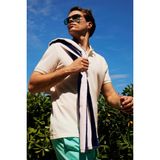 DeFacto REGULAR FIT%100 Pamuk Polo Tişört, S, E9504AX26SP, Beyaz, Erkek