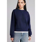 DeFacto Relax Fit Basic Düz Sweatshirt Lacivert, S, H2149AX25WN, Lacivert-NV251, kadın