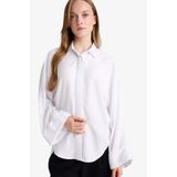 DeFacto Relax Fit Basıc Keten Karışımlı Tesettür Gömlek Tunik Beyaz, XL, TYC427904778763A0B5CECC00, Beyaz-WT34, Kadın