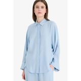 DeFacto Relax Fit Basıc Keten Karışımlı Tesettür Gömlek Tunik D9702AX25SM
