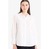 DeFacto Relax Fit Basıc Poplin Tesettür Gömlek Tunik E7977AX25SM