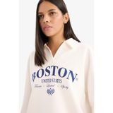 DeFacto Relax Fit Baskılı Sweatshirt, XL, F0303AX25AU, Ekru-ER105, kadın