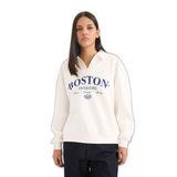 DeFacto Relax Fit Baskılı Sweatshirt, XS, F0303AX25AU, Ekru-ER105, kadın