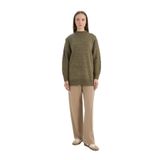 DeFacto Relax Fit Beli Lastikli Basıc Krep Palazzo Pantolon, 36, D6884AX24WN, Bej-BG742, Kadın