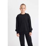 DeFacto Relax Fit Bisiklet Yaka Basic Sweatshirt Kız Çocuk A2797A824AU