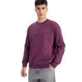 DeFacto Relax Fit Bisiklet Yaka Kalın İçi Yumuşak Tüylü Basic Düz Sweatshirt, M, T5139AZ25AU, Mor-PR79, erkek