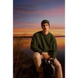 DeFacto Relax Fit Bisiklet Yaka Polar Sweatshirt, 2XL, F3685AX25WN, Yeşil-GN536, erkek